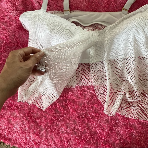 NEW Time and Tru Tankini White Plus Size 3X Straps/strapless Boning Molded Cups - Picture 3 of 16